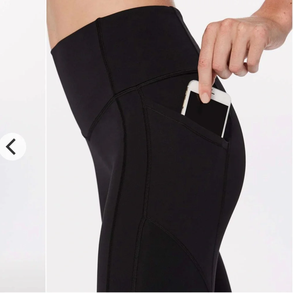 Lululemon All The Right Places Crop II *23" Inseam Women’s 8 Black Pockets - Picture 4 of 16